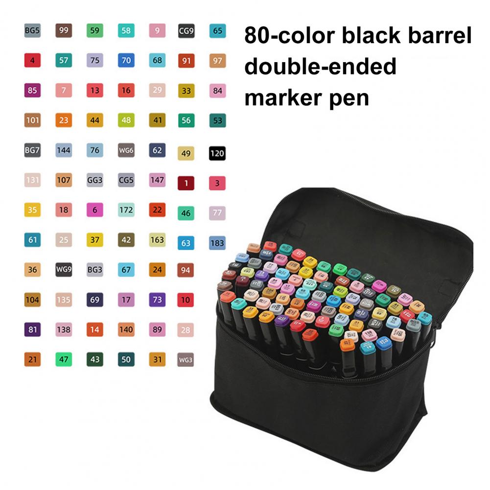 Whiteboard Marker Set - Двусторонние маркеры без запаха, 80-цветные художественные