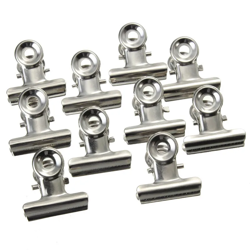 Binder Clip Assorted - Доступные 10 шт. серебряные металлические зажимы
