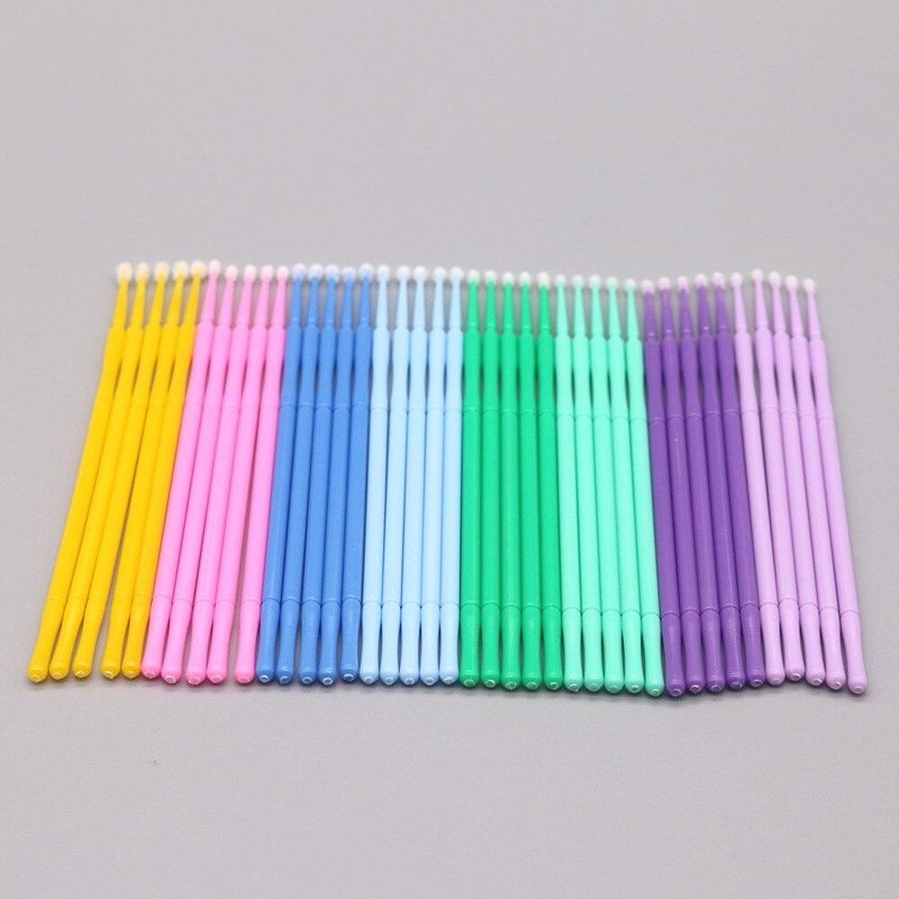 Glue Stick Pack - 100 шт./лот, микро-кисточки для макияжа, одноразовые