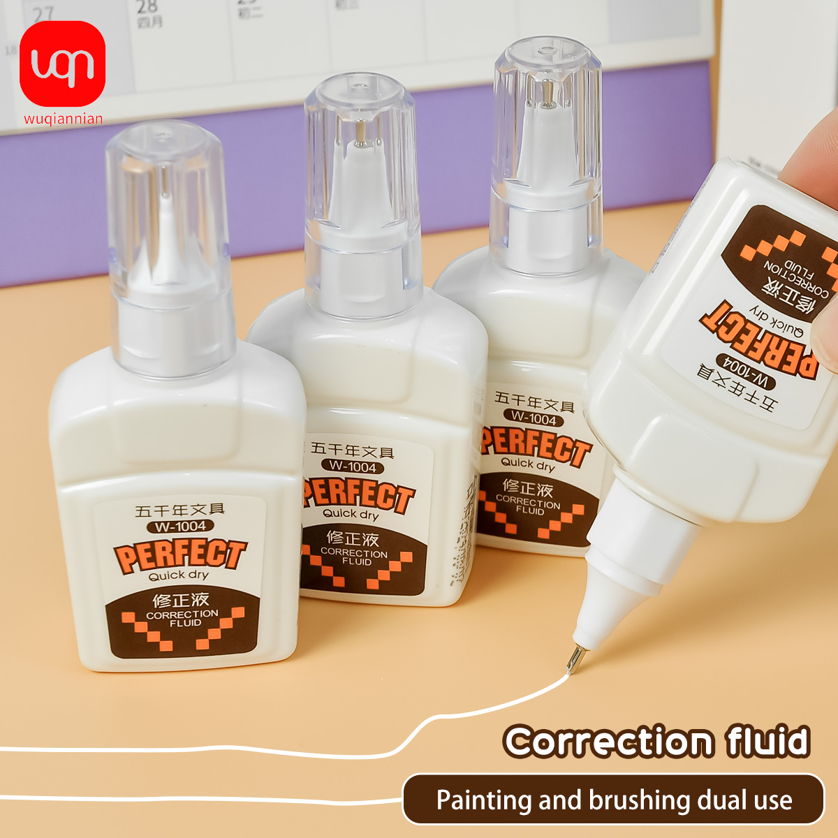 Correction Fluid White - WQN-3/6/12PCS18 мл корректирующая жидкость портативная студенческая
