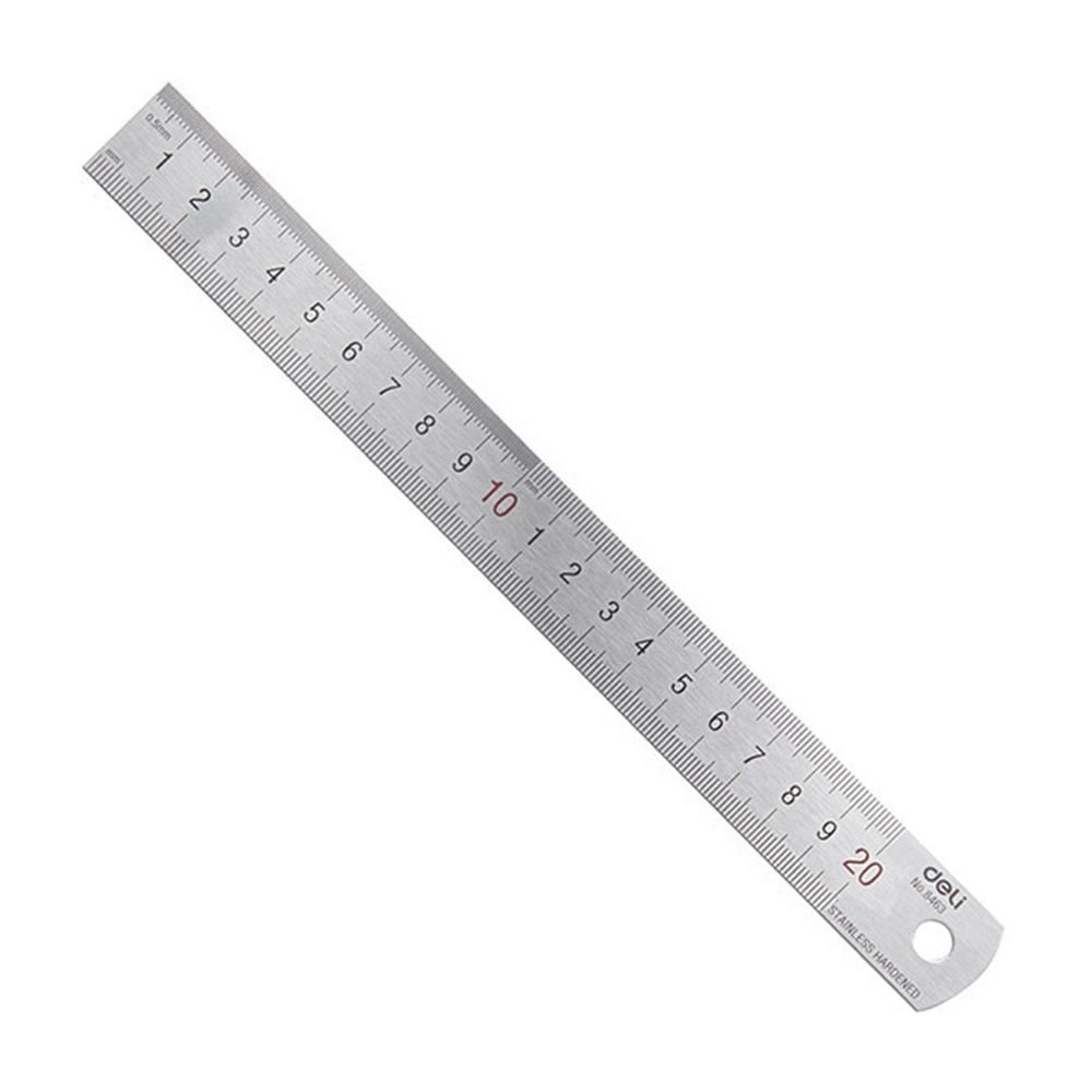 Stationery Office And School Supply Stores - Deli 20 см металлическая прямая Линейка