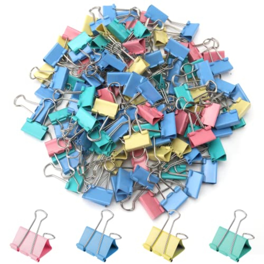 Binder Clip Assorted - Набор из 120 зажимов для бумаги