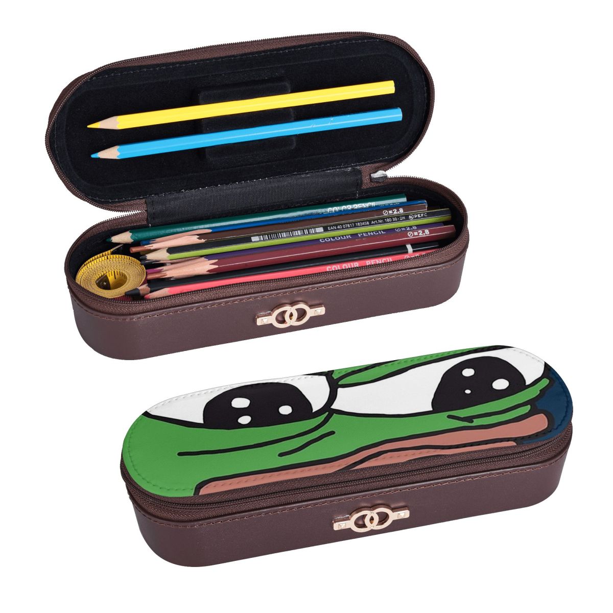 Stationery Office And School Supply Stores - Высококачественный кожаный пенал для карандашей и