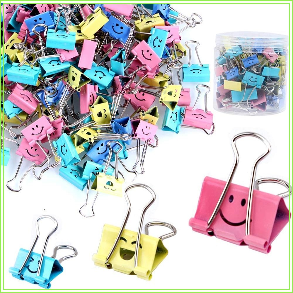 Binder Clip Assorted - 80 шт. разноцветных зажимов для бумаг,