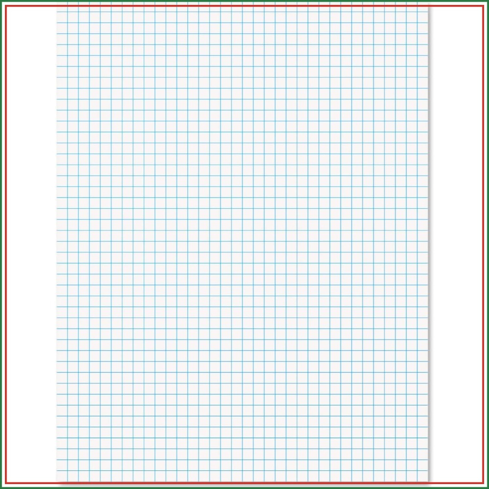 Graph Paper Pad - Блокнот с линовкой Quad Ruled, 8.5x11