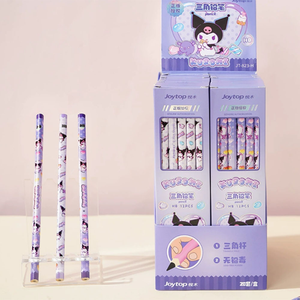 Office Supply Office Stationery Items - Оригинальные деревянные карандаши Sanrio Kuromi Hello
