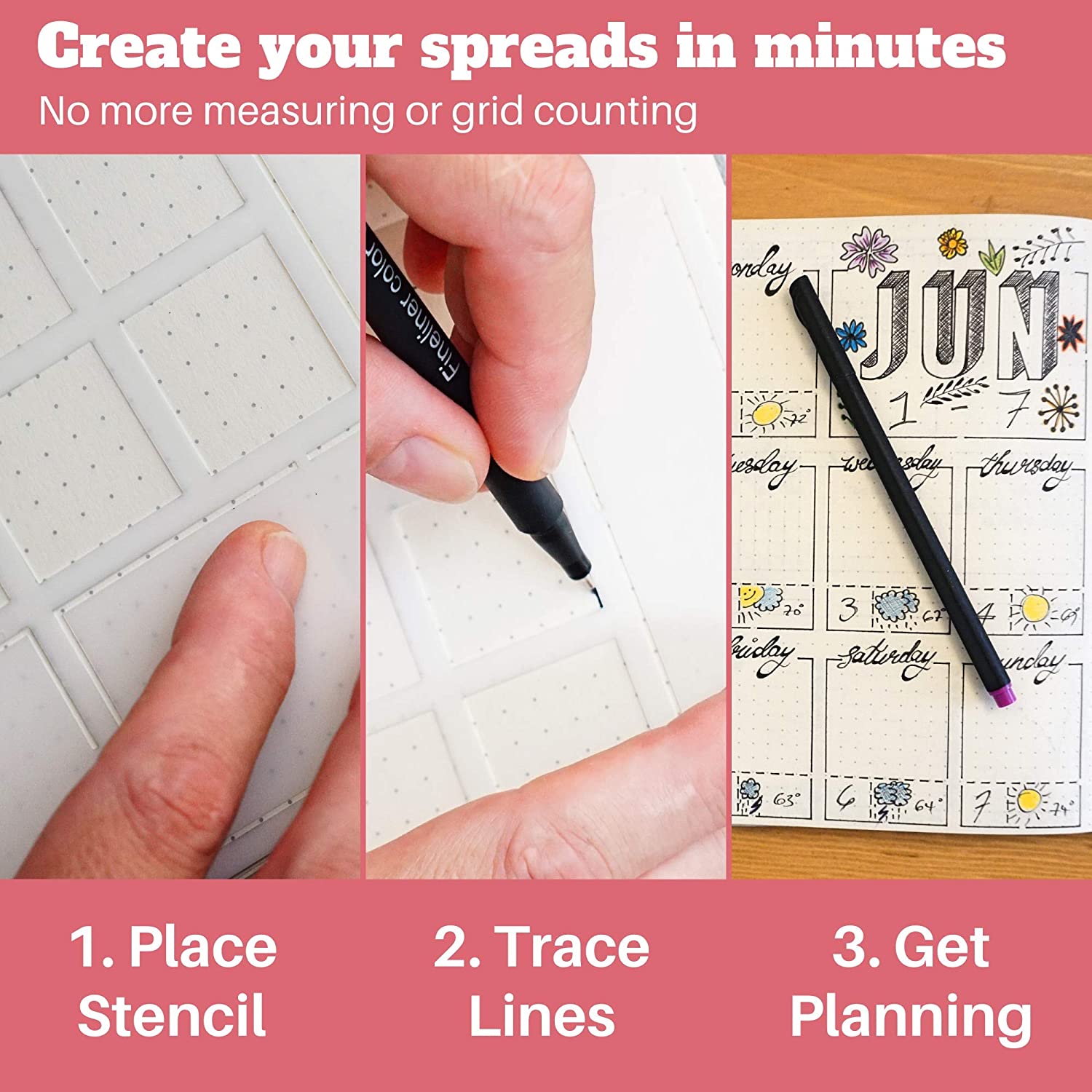 6 упаковок, многоразовые пласт – обзор и цена Notebook Dotted A5