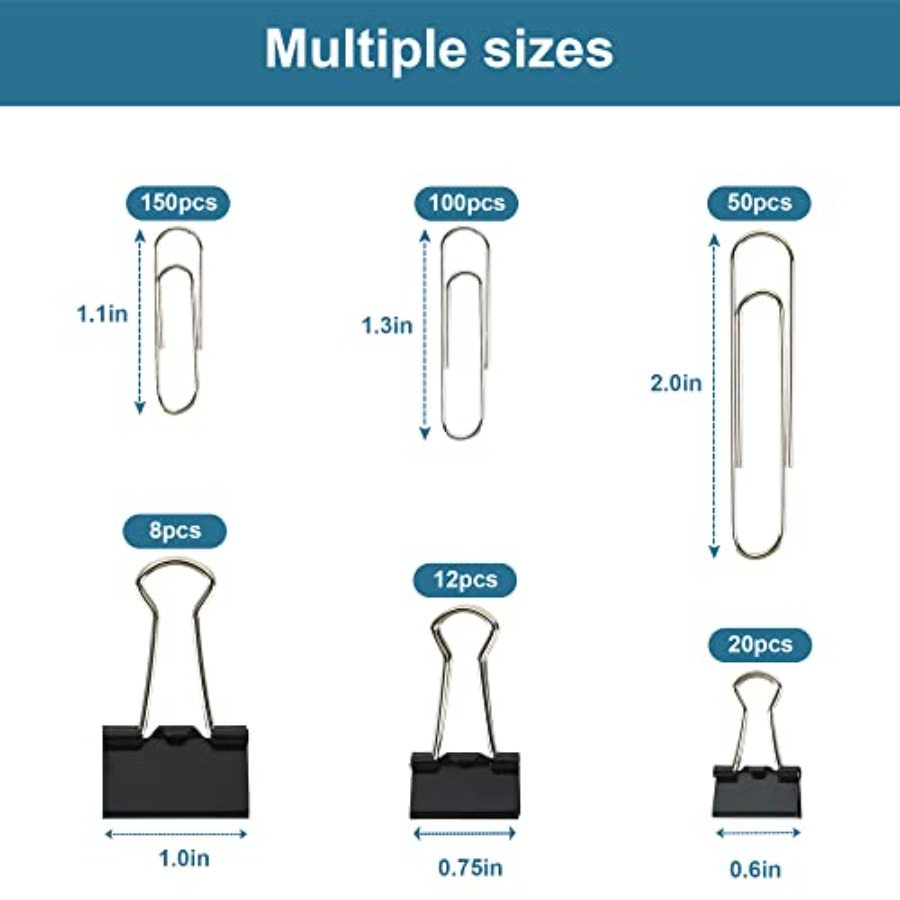 Набор скрепок для бумаг разных – обзор и цена Binder Clip Assorted