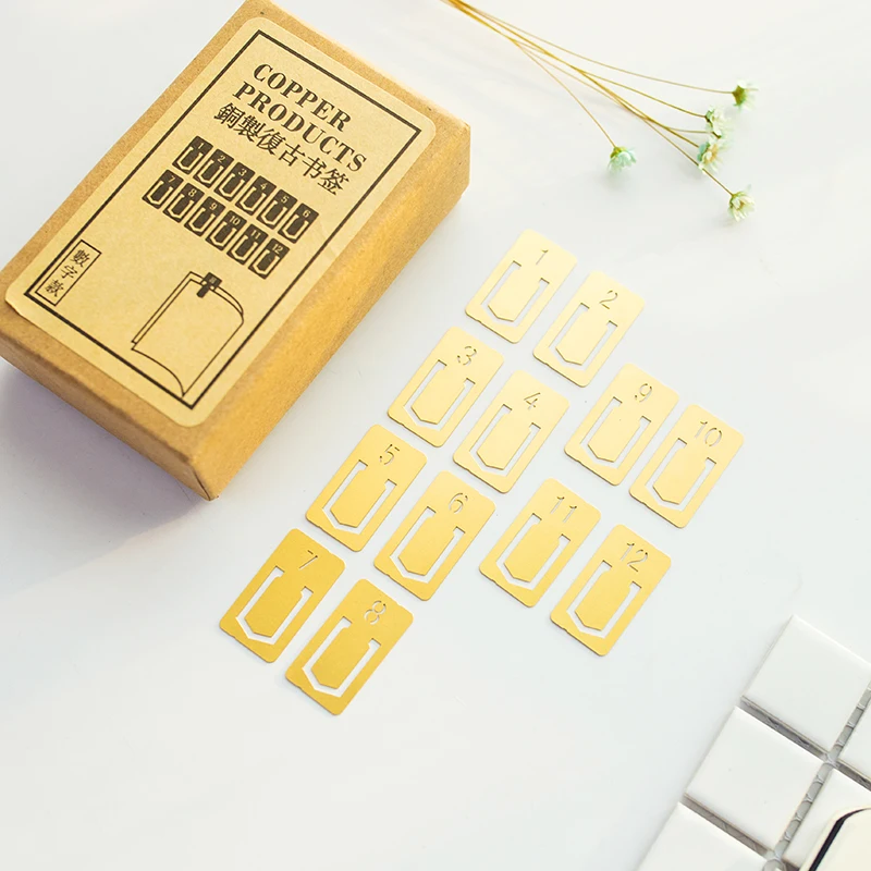 12 шт./партия, винтажные медны – обзор и цена Stationery Office And School Supply Stores