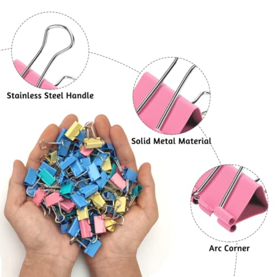 Набор из 120 зажимов для бумаг – обзор и цена Binder Clip Assorted
