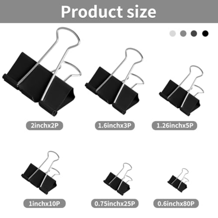 125 шт. цветных зажимов для бу – обзор и цена Binder Clip Assorted