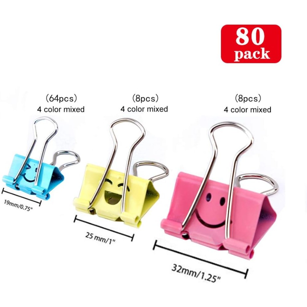 80 шт. разноцветных зажимов дл – обзор и цена Binder Clip Assorted
