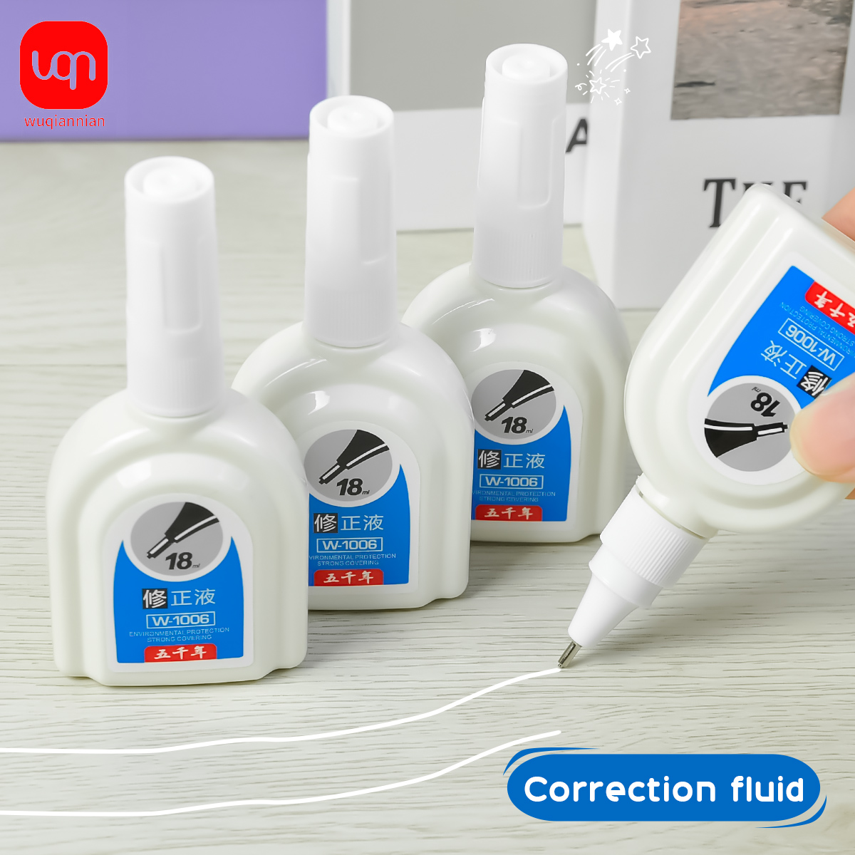 WQN-1/3/6 шт. простая белая ко – обзор и цена Correction Fluid White