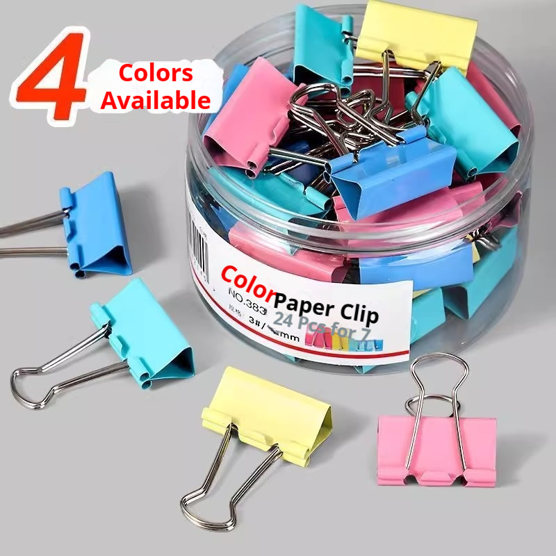 Цветные зажимы для бумаги разн – обзор и цена Binder Clip Assorted